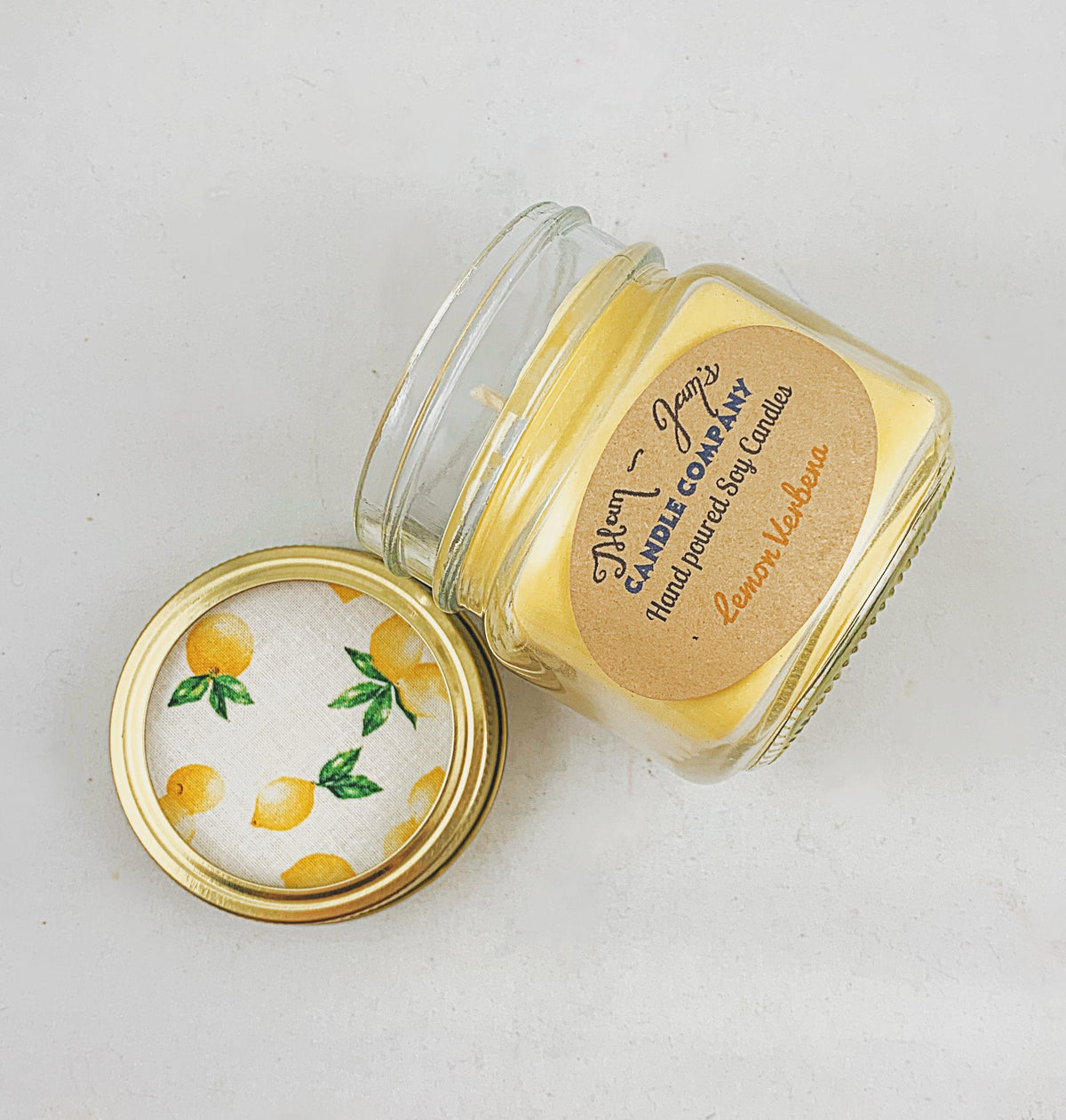 Lemon Verbena Soy Candle – Fresh & Citrusy Scent | Mam Jam’s