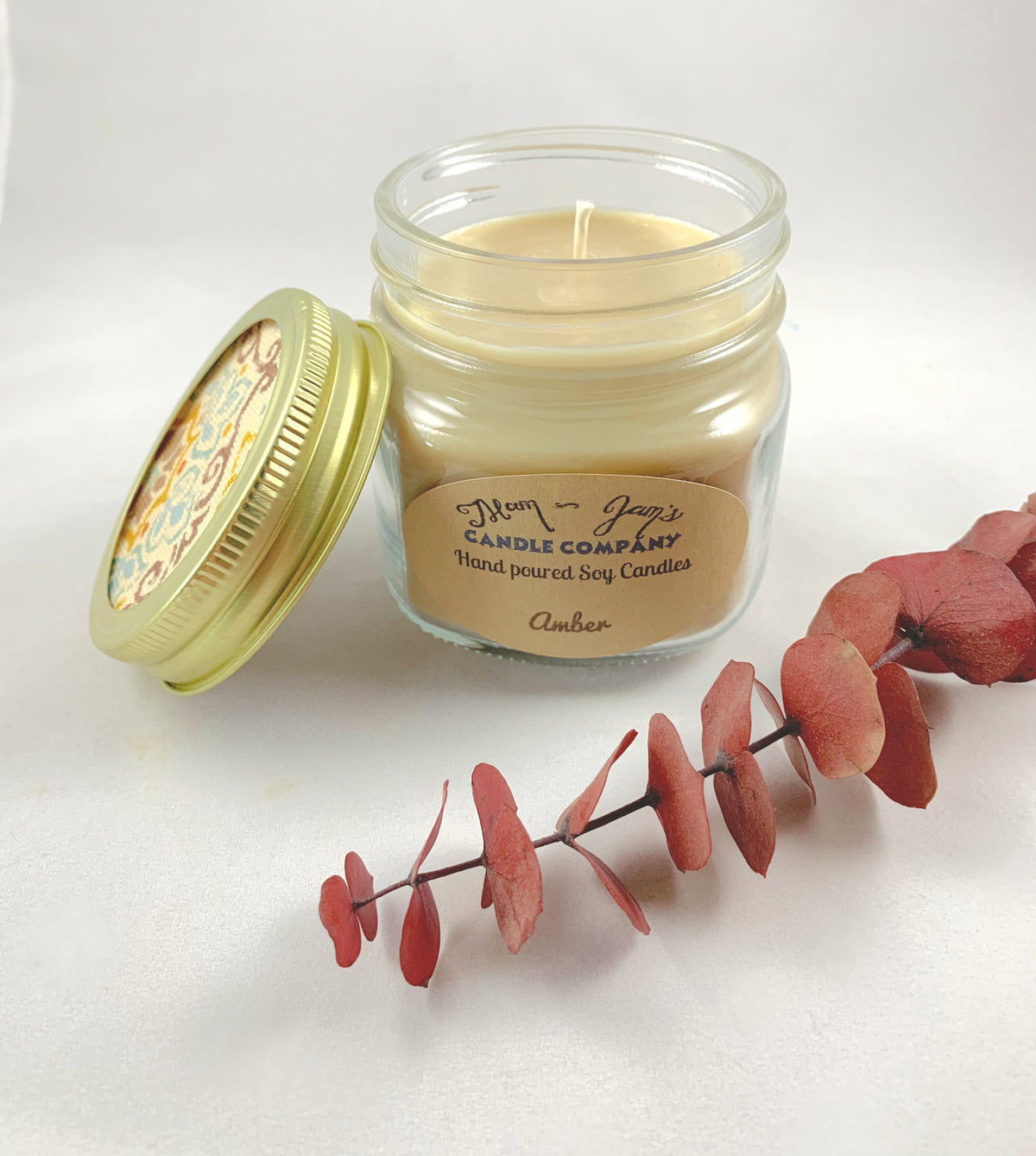 Amber Soy Candle – Warm & Luxurious Scent | Mam Jam’s