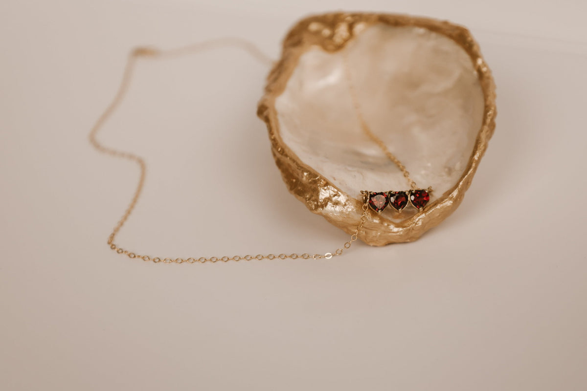 Garnet Holy Family Hearts® | Vermeil