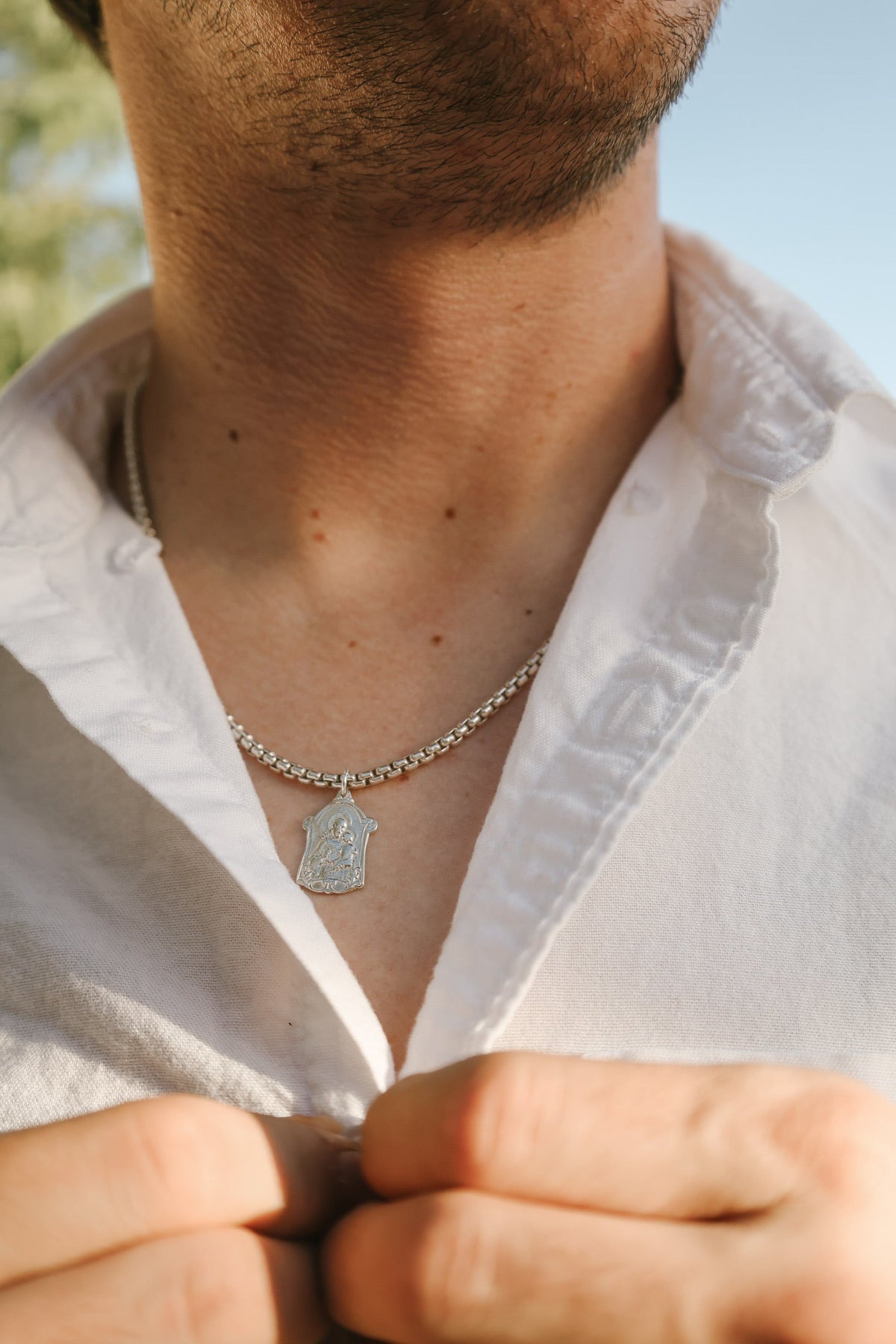 Men’s Saint Joseph Necklace| 925 Sterling Silver