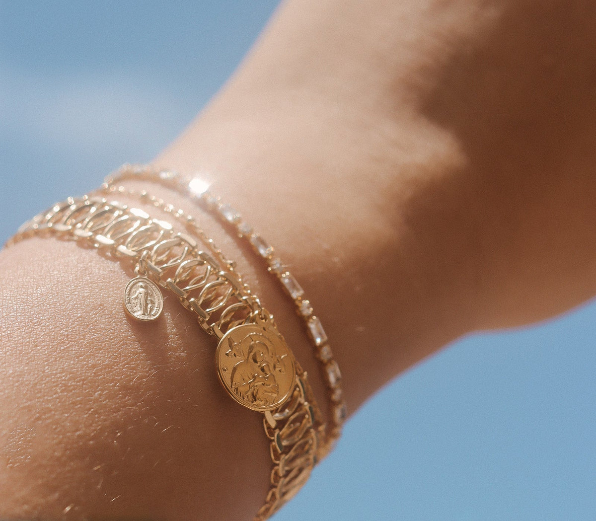 Lace Miraculous Medal Bracelet