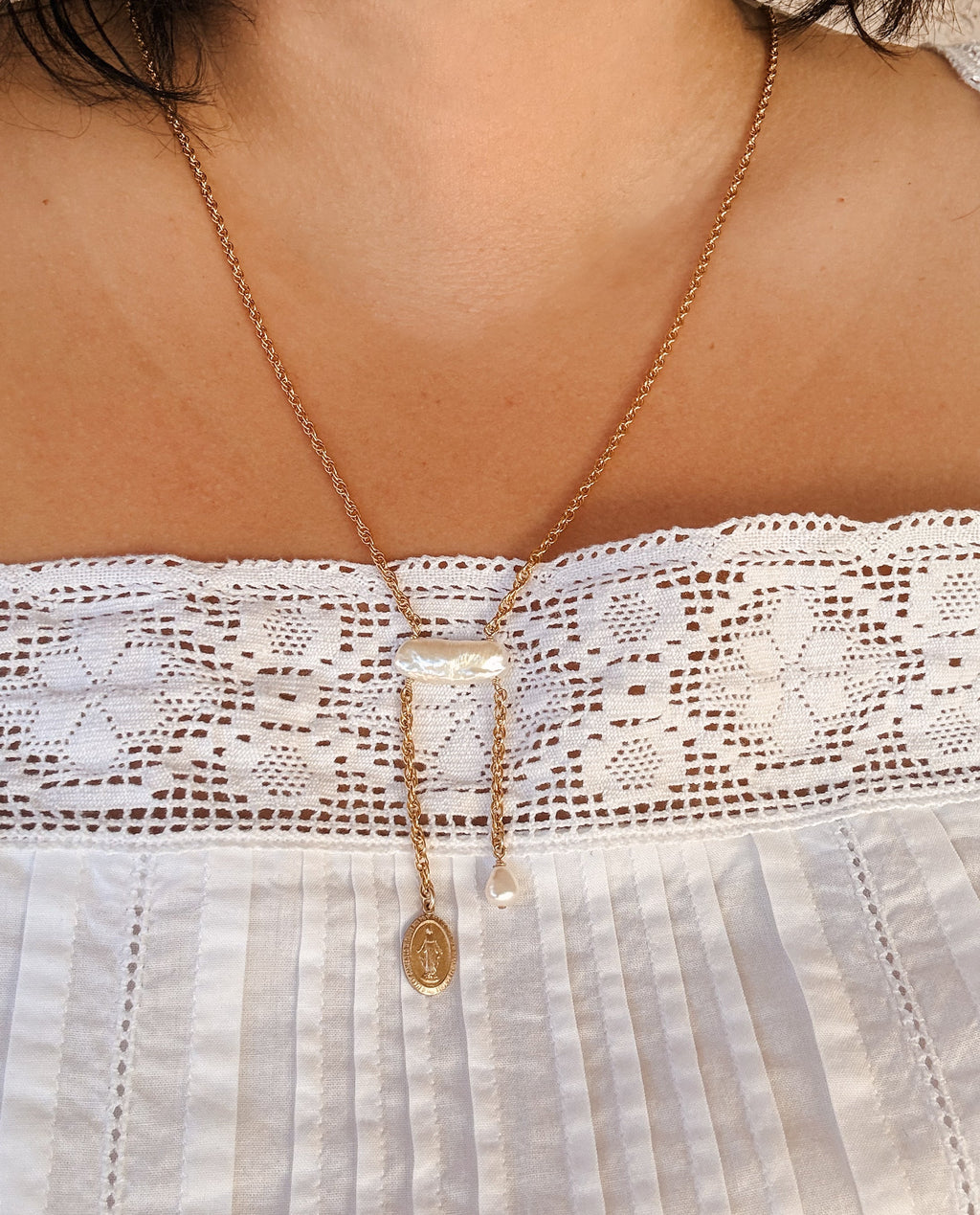 Juliettes Miraculous Medal necklace