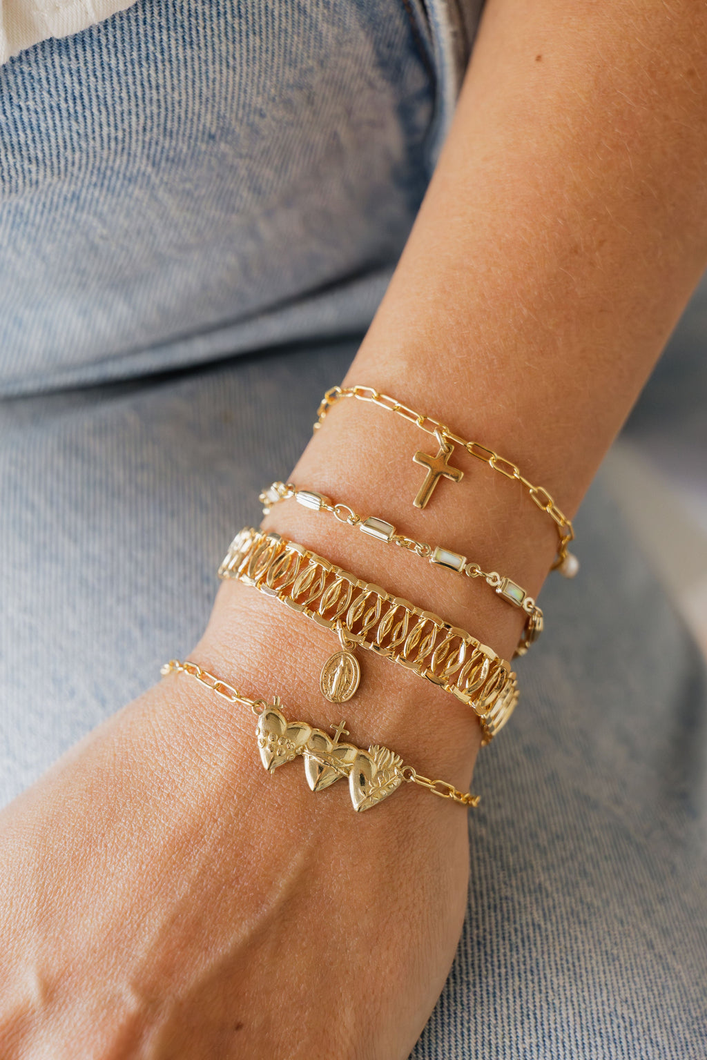 Opal Miraculous Medal Bracelet