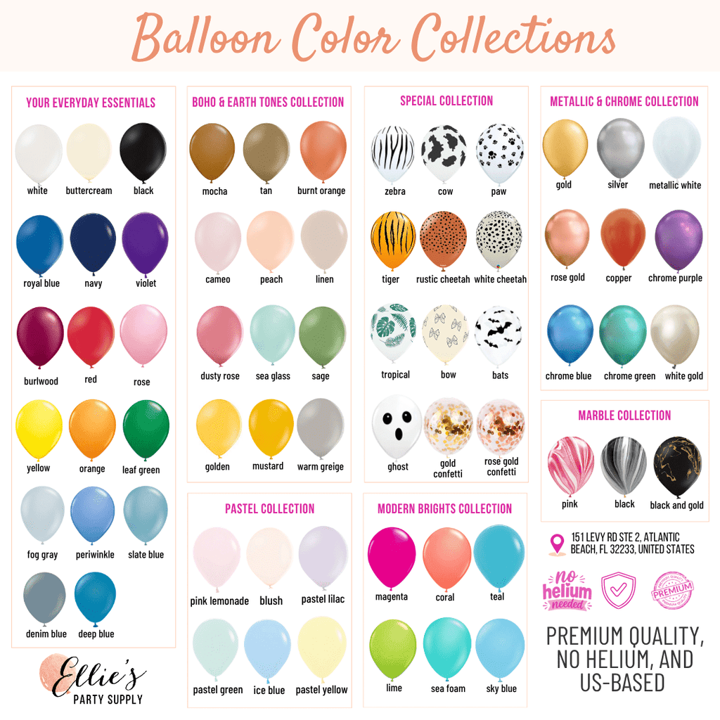 Premium Slate Blue Latex Balloon Cluster (5", 11” and 17”)